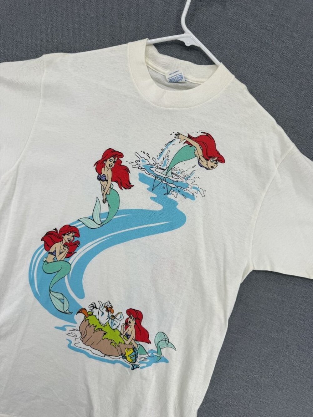 Vtg Disney Character Fashions Ariel The Little Mermaid T-Shirt Mens M Tee Y2K 90
